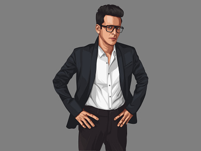 Manoj Bajpai Vector Illustration actor design illustration indian letsvectorize photo to vector vector vectorart vectorise