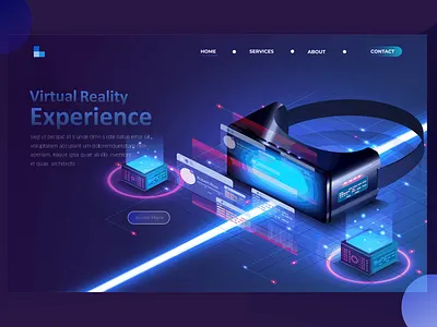 Virtual reality concept page 2020 2020 trend abstract app branding buisness gradients graphicdesign interaction design product design service technology uitrends userexperience ux webdesign