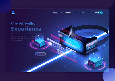 Virtual reality concept page 2020 2020 trend abstract app branding buisness gradients graphicdesign interaction design product design service technology uitrends userexperience ux webdesign