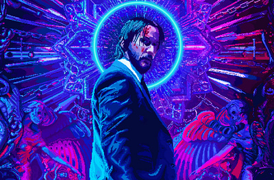 John Wick 3 Pixel Art design pixel pixel art