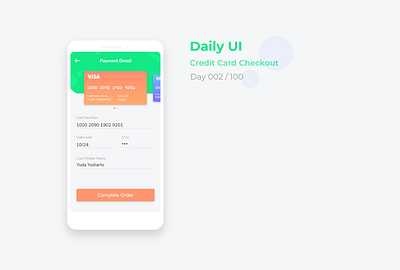 Daily UI #002 - Credit Card Checkout android dailyui design mobile app mobile app design mobile ui ui