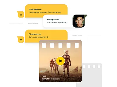 FILMZIE - Chat - 01 chat cinema comunication comunity filmmaker mars marseille movie movies play play button streaming talk bubble watch