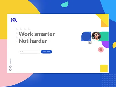 Feature page app banner design flat illustration ui ux web website