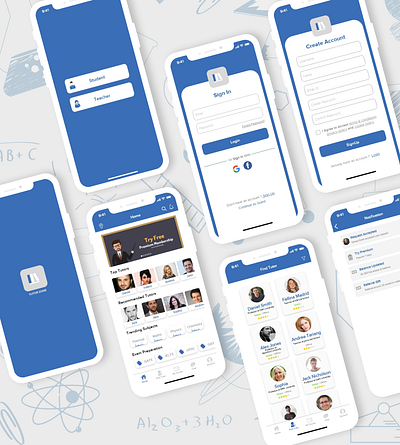 Tutor Zone - IOS Design app design homescreen ios ios app ios app design ios design logo onboarding typography ui ux website