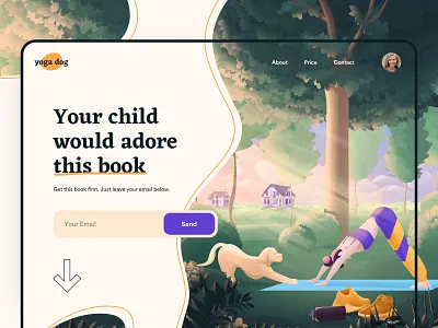 Landing page for child book - Web Design book books child children children book illustration childrens book illustraion illustrations landing page landingpage read web web design webdesign website website design