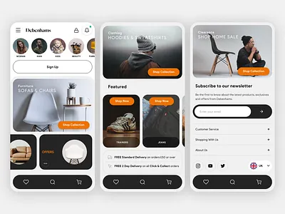 Debenhams - Retail App android app app design bahur78 design ecommerce flat ios minimal modern product design retail software design ui user center design user interface userinterface ux