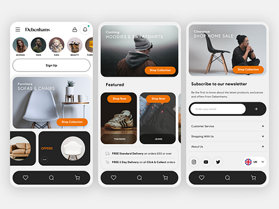 Debenhams - Retail App android app app design bahur78 design ecommerce flat ios minimal modern product design retail software design ui user center design user interface userinterface ux