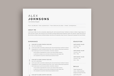 Resume clean resume creative resume curriculum vitae cv cv template download free modern modern resume professional resume resume template template