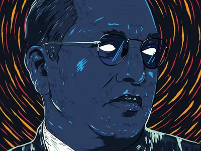 Dr. Bhim Rao Ambedkar branding design digital art illustration illustrator night stars ui vector visual identity