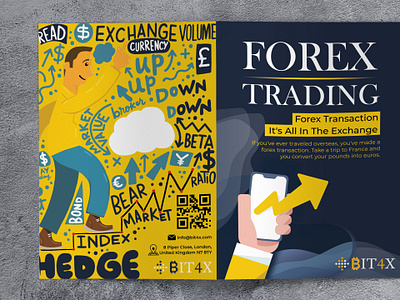 Forex Trading branding design flat illustration typography ux vector