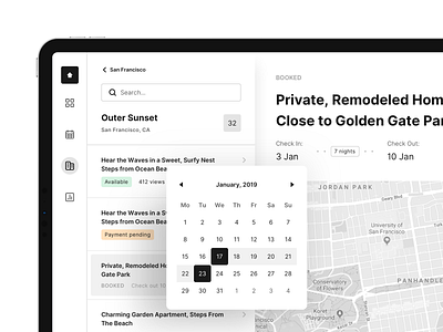 Property Management Platform - Wireframe apartments app atomic design components dashboard design system list view listing managment map platform property sketch system wireframe