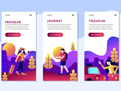 apps journey app art branding design digital icon illustration illustrator mountain web