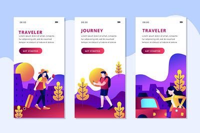 apps journey app art branding design digital icon illustration illustrator mountain web