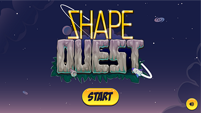 Shape Quest - Play Screen app art branding design game design illustration logo typography ui ux vector