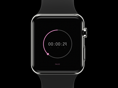 Countdown Timer app apple watch design flat illustration minimal mockup sketch ui ux vector