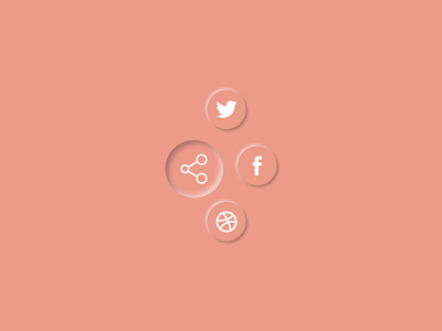 Social Share - DailyUI #010 button buttons color daily ui dailyui design figma mockup neumorphic neumorphism share share button skeuomorphic skeuomorphism social social buttons ui ux web