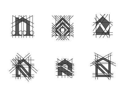 N house logo explorations building design geometric home house letter logo real estate scredeck simple