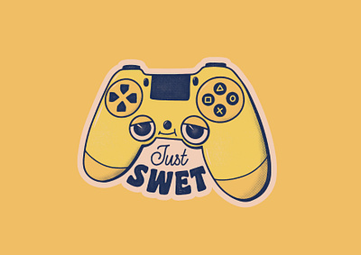 Just swet cartoon cartoon character character controller gamer gamers gaming illustration nike play station ps4 retro logo swet vintage