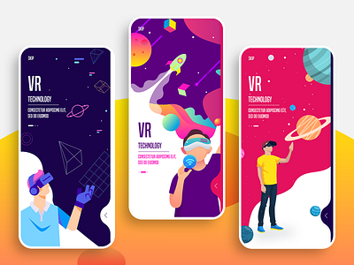 Liquid Swipe Onboarding Screens adobe adobe photoshop art carousel colors design fluid gradients graphics illustration art illustrations liquid mobile ui onboarding onboarding ui swipe ui ui ux ux vr