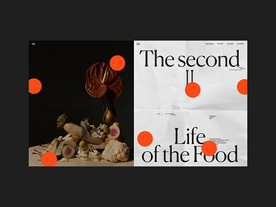 Second life of the food longread Animation fashion interaction interface promo stilllife typography ui ux video web website