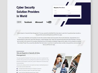 Network security company Landing Page 6 cyber security