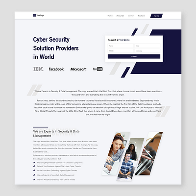 Network security company Landing Page 6 cyber security