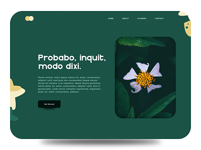 Flower Landing Page branding design exploration forest green green illustration landing page landing page design landingpage los angeles uidesign ux vector website websites wvelabs