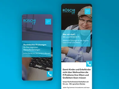 RÖSCHI IT UI adobexd design homepage mobile design mobile ui mobile version mobile website design screendesign ui ui ux ui ux design user experience user interface ux webdesign website website design