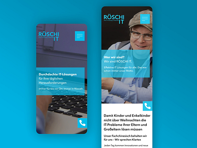 RÖSCHI IT UI adobexd design homepage mobile design mobile ui mobile version mobile website design screendesign ui ui ux ui ux design user experience user interface ux webdesign website website design