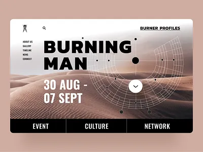 Burning Man Home Page clean concept dailyui design dribbble fonts homepage interface minimal trenddesign trends trends 2020 typography ui ux web website website concept weddesign