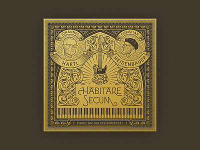 Habitare Secum pt. II badge engraving etching graphic design illustration illustrator line art peter voth design woodcut