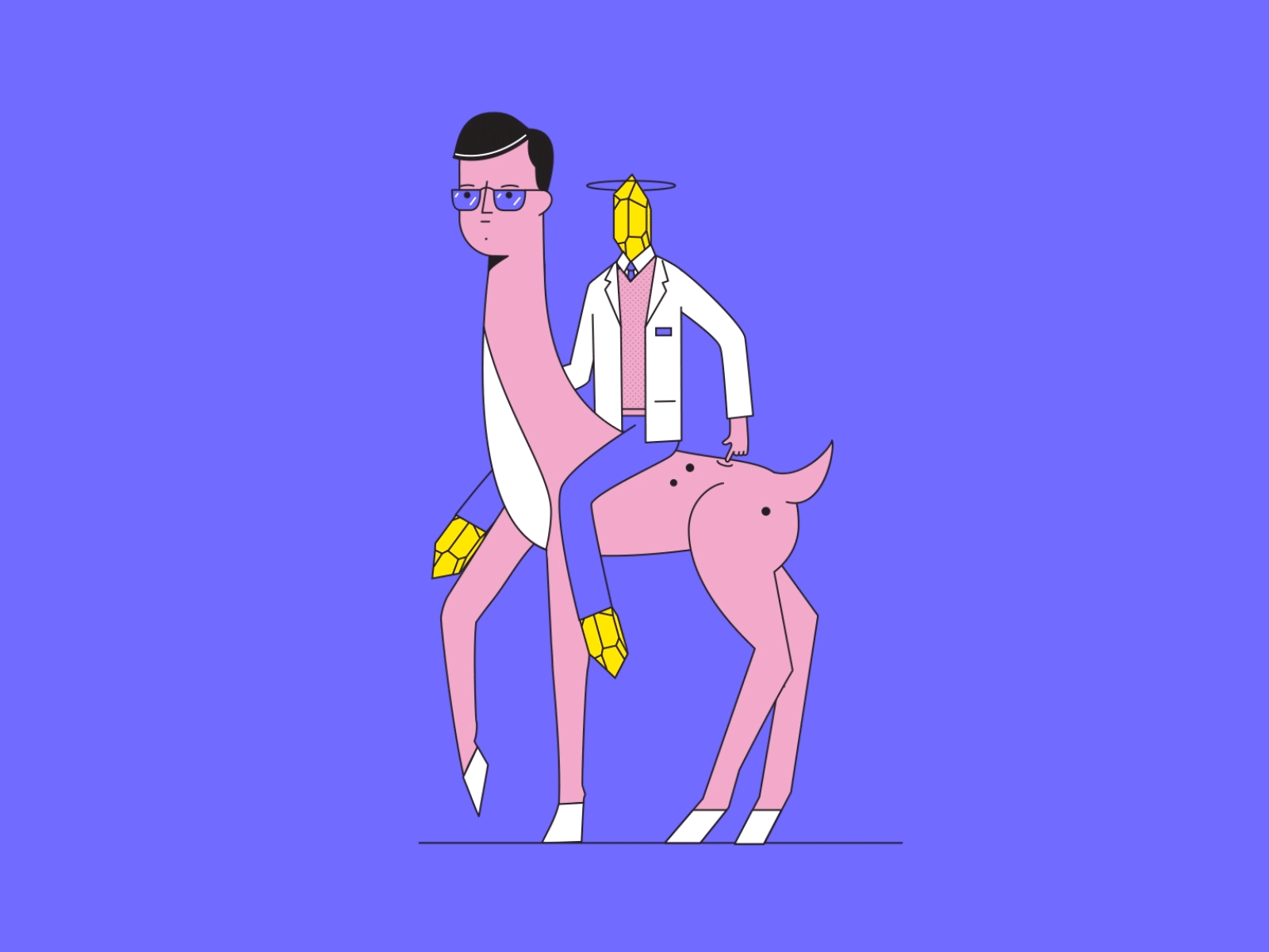 Digitized 01 2d animation animation character design gallop horse illustration motion design