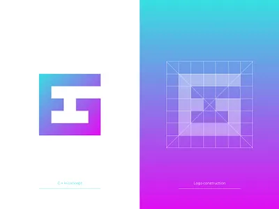 G + H in negative space clean creative emblem g letter geometric ghitea design graphic designer h letter letters logo logo designer logo mark logo sign logotype mark negative space symbol typography vector web service branding