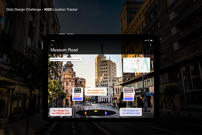 Daily Design Challenge - #020 Location Tracker customer experience dailyui dailyuichallenge design designui ipad landscape location location app location pin location tracker minimalistic realtime street streetview tablets trending design trending ui ui user experience