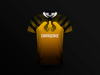 Dragoni Jersey app apparel betting brand branding dragon dragoni esports gamer gaming jersey logo yellow