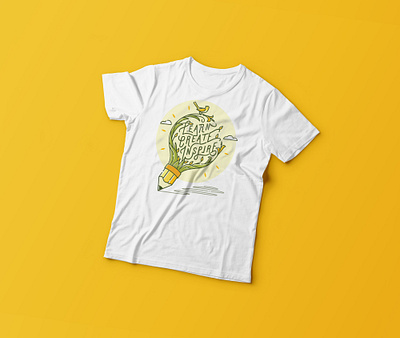 Learn, Create, Inspire T-Shirt bulb calligraphy clever cool create illustration inspire learn lettering line lineart lines pencil plant shirt tshirt type typography