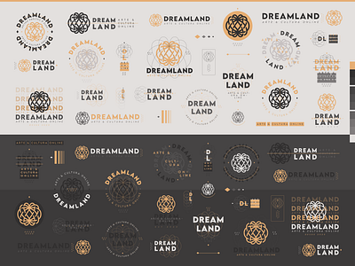 Dreamland - Logo Compositions art communication connected culture digital dream dreamland globe identity land line logo mark online typography usage young