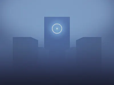 DEEP MYSTIC architecture blue building circle clean design futuristic geometry light minimal mystic sacred sun symbol vector