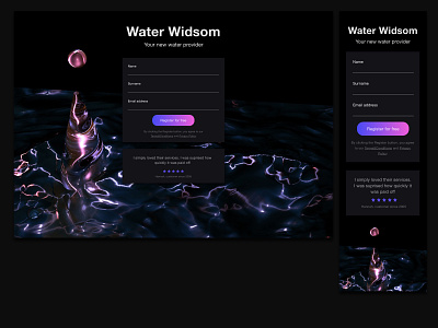 Dark mode concept 2d cinema4d cta button darkmode digital form gradient illustration sketchapp ui ui design water webdesign