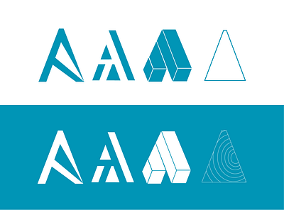"A" Logos a angles blue branding clean creative agency expressive flat grid illustrator logo masking minimalism rebranding triangle logo triangles typeface typography vector white
