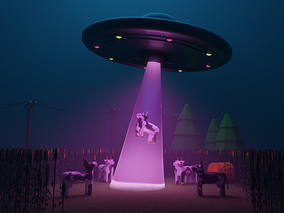 Coming soon....🛸 2020 3d 3d art 3d artist 3d modeling aliens art blender blender 3d blender3d blender3dart cornfield cows design farm isometric landscape low poly render ufo