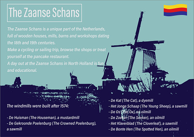 Zaanse Schans dutch historical noord holland the netherlands windmill