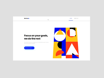 Landing Page Animation 2d animation animation animation after effects animation design branding design geometry header hero landingpage minimal minimalism minimalist negativespace shape animation shapes simplicity uidesign ux website