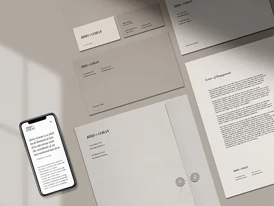 Stationary for Biris Goran branding business card clean law firm lawyer logo minimalist print stationary stationary design visual design