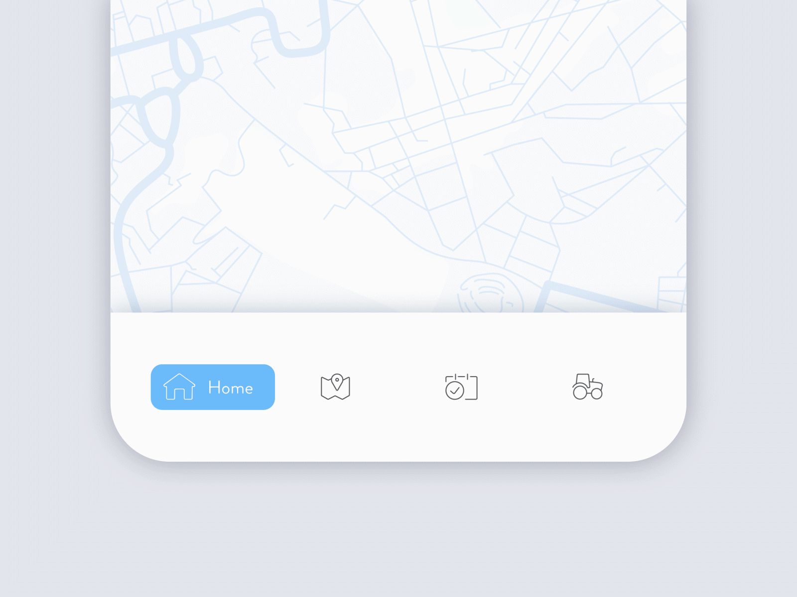 Tab bar interaction ae after effects animation app icons interface map micro interaction microinteraction mobile mobile app tabbar ui