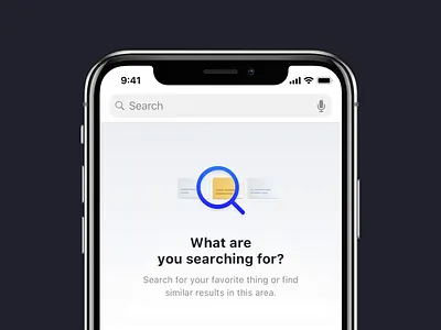 Empty state animation for search bar animation app cards empty state illustration ios product design results search search bar search results ui user experience user interface ux zoom