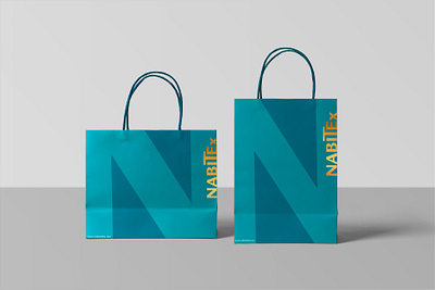 NabiTex | Paper Shopping Bags branding design foil stamped identity logo paper bag photoshop shopping bag vector