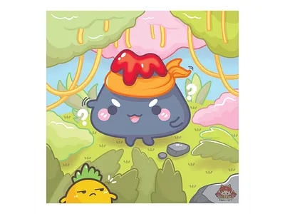 Merapi To Nanas adobe illustrator cute cute art cute illustration digital art illustration kawaii kawaii art kawaii illustration vector vector illustration vectorart