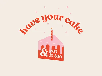 have your cake & eat it too abstract branding caitlin aboud design grid illustration logo modern simple typography