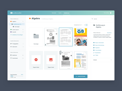 MeinUnterricht - Files filemanager files filetypes folderstructure ui ux